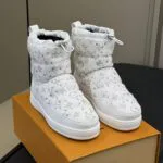 1AIV95 L.V Cloud Ankle Boot Sneaker Monogram Tweed - 1AIBV7 1 1AIV95 L.V Cloud Ankle Boot Sneaker Monogram Tweed