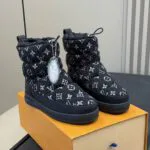 1AIVAB L.V Cloud Ankle Boot Sneaker Monogram Tweed - 1AIV95 1 1AIVAB L.V Cloud Ankle Boot Sneaker Monogram Tweed