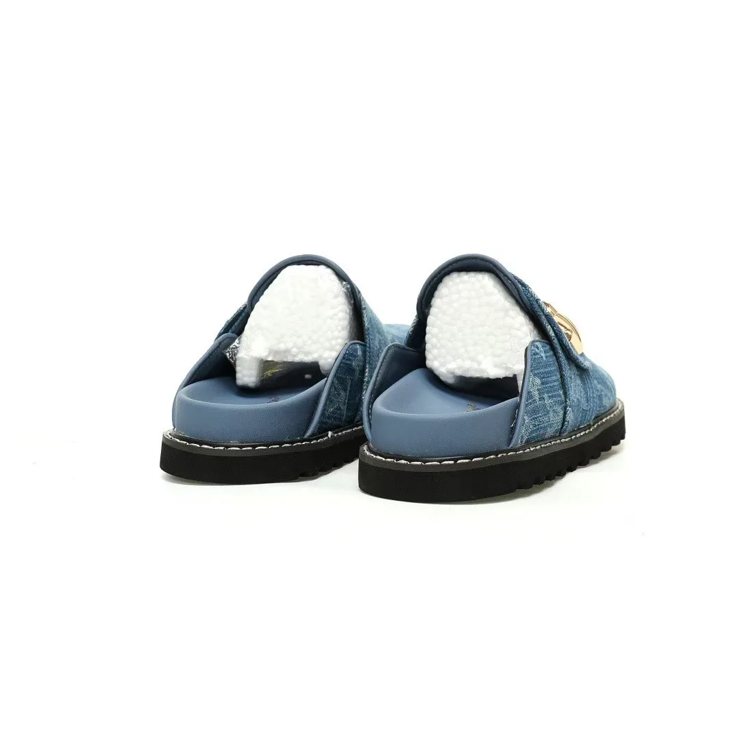 1AGVOO L.V Cosy Comfort Mule Monogram Denim