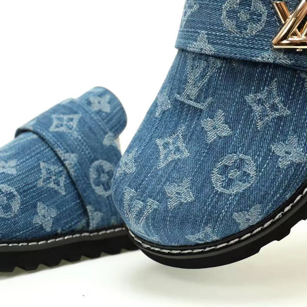 1AGVOO L.V Cosy Comfort Mule Monogram Denim