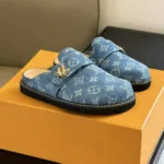 1AGVOO L.V Cosy Comfort Mule Monogram Denim - 1AIVG3 1 1AGVOO L.V Cosy Comfort Mule Monogram Denim
