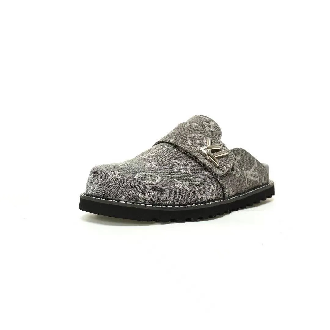1AGVP3 L.V Cosy Comfort Mule Monogram Denim