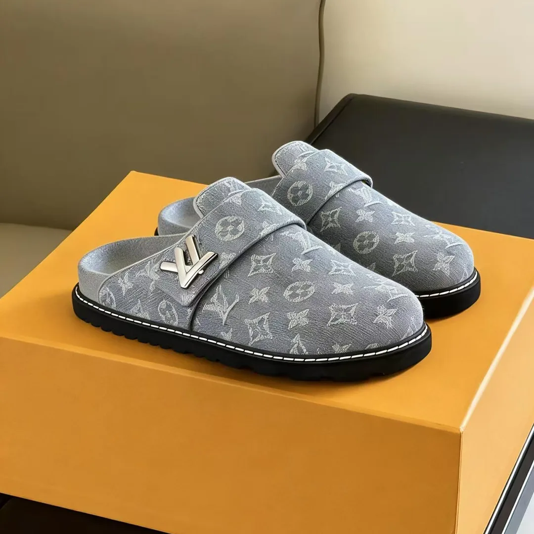 1AGVP3 L.V Cosy Comfort Mule Monogram Denim