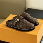1AAW6Q L.V Cosy Flat Comfort Mule Patent Monogram Canvas - 1AAW8H 2 1AAW6Q L.V Cosy Flat Comfort Mule Patent Monogram Canvas