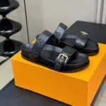 1ABVNC Bom Dia Flat Comfort Mule Monogram-debossed Lamb Leather - 1AAW8H 1 1ABVNC Bom Dia Flat Comfort Mule Monogram-debossed Lamb Leather