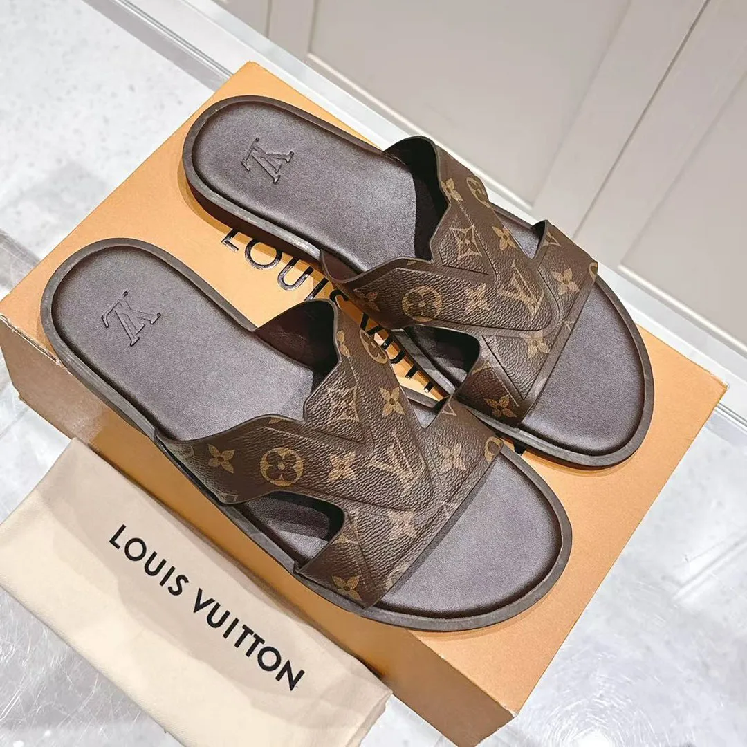 1ACRQ6 L.V Oasis Mule Monogram Ebene Grained Calf Leather