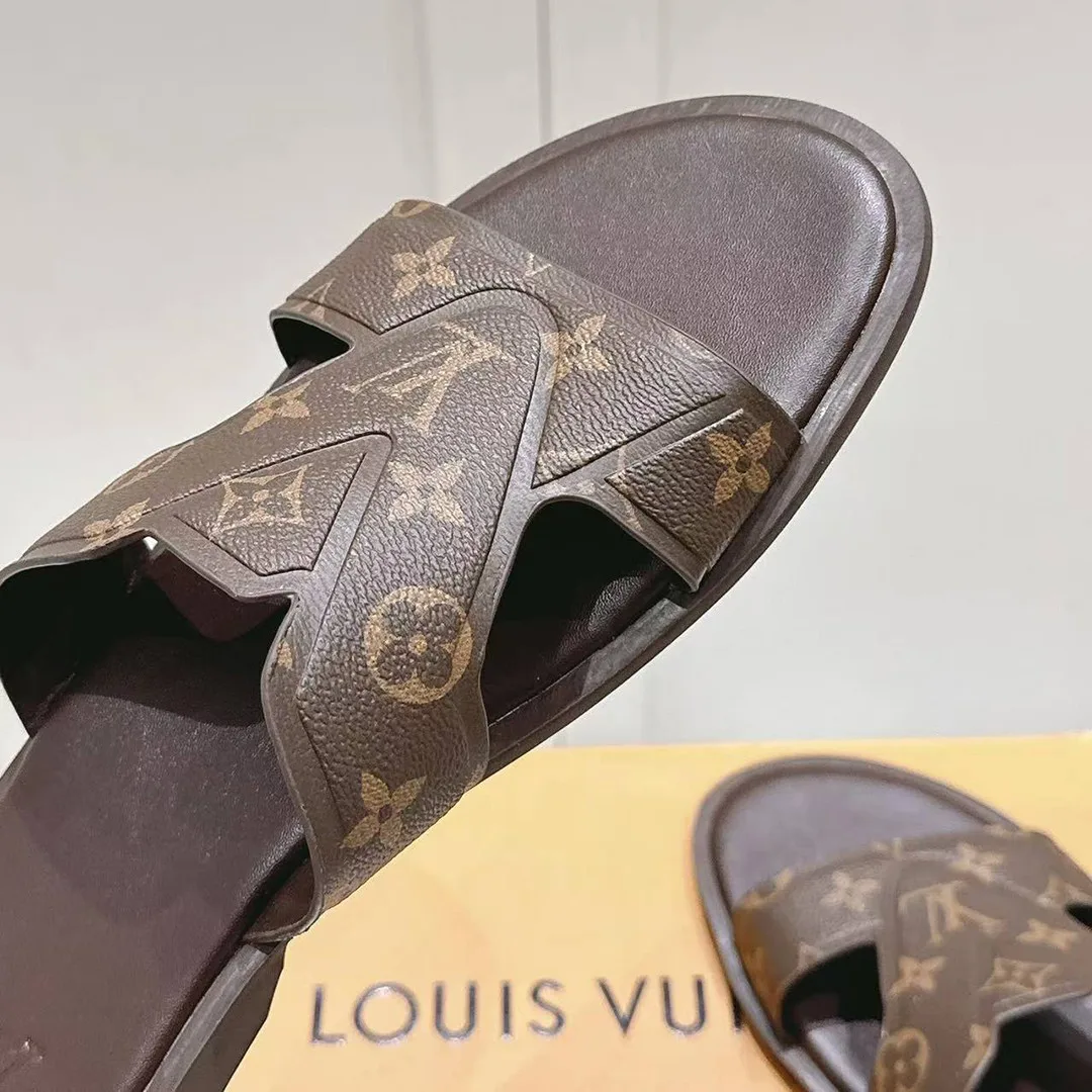 1ACRQ6 L.V Oasis Mule Monogram Ebene Grained Calf Leather