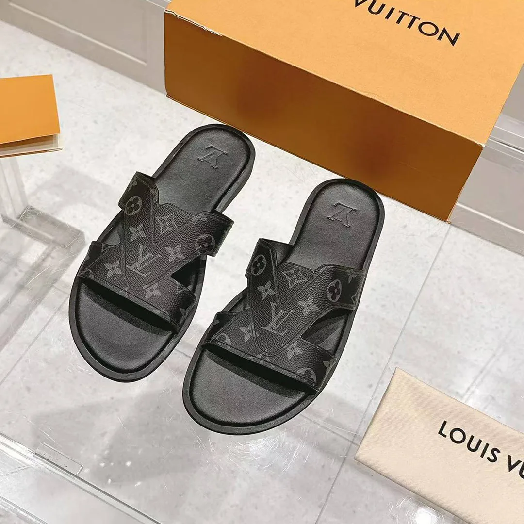 1ACRPQ L.V Oasis Mule Monogram Eclipse Grained Calf Leather