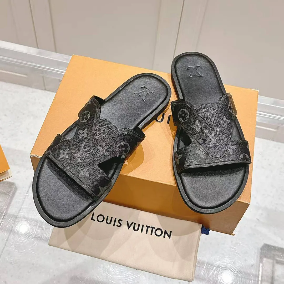 1ACRPQ L.V Oasis Mule Monogram Eclipse Grained Calf Leather