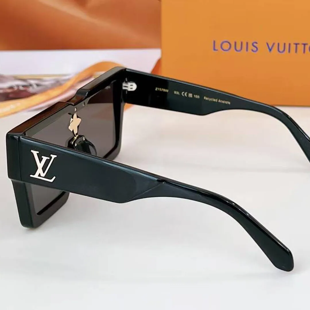 Z1578E Cyclone Sunglasses Black Monogram Flower