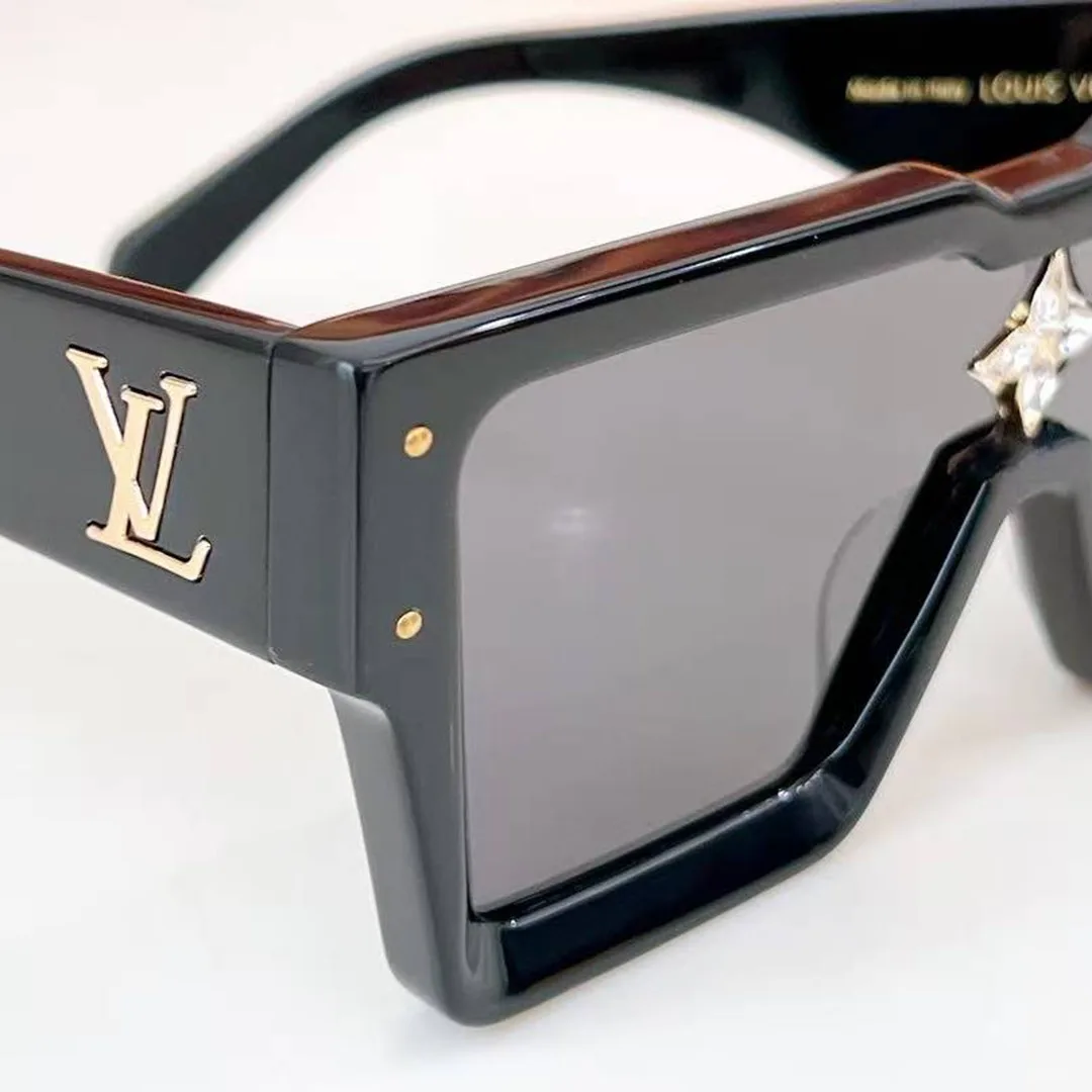 Z1578E Cyclone Sunglasses Black Monogram Flower