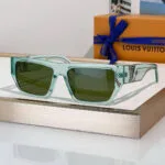 Z2899U L.V Flower Square Sunglasses Crystal Green - Z2707W 1 Z2899U L.V Flower Square Sunglasses Crystal Green