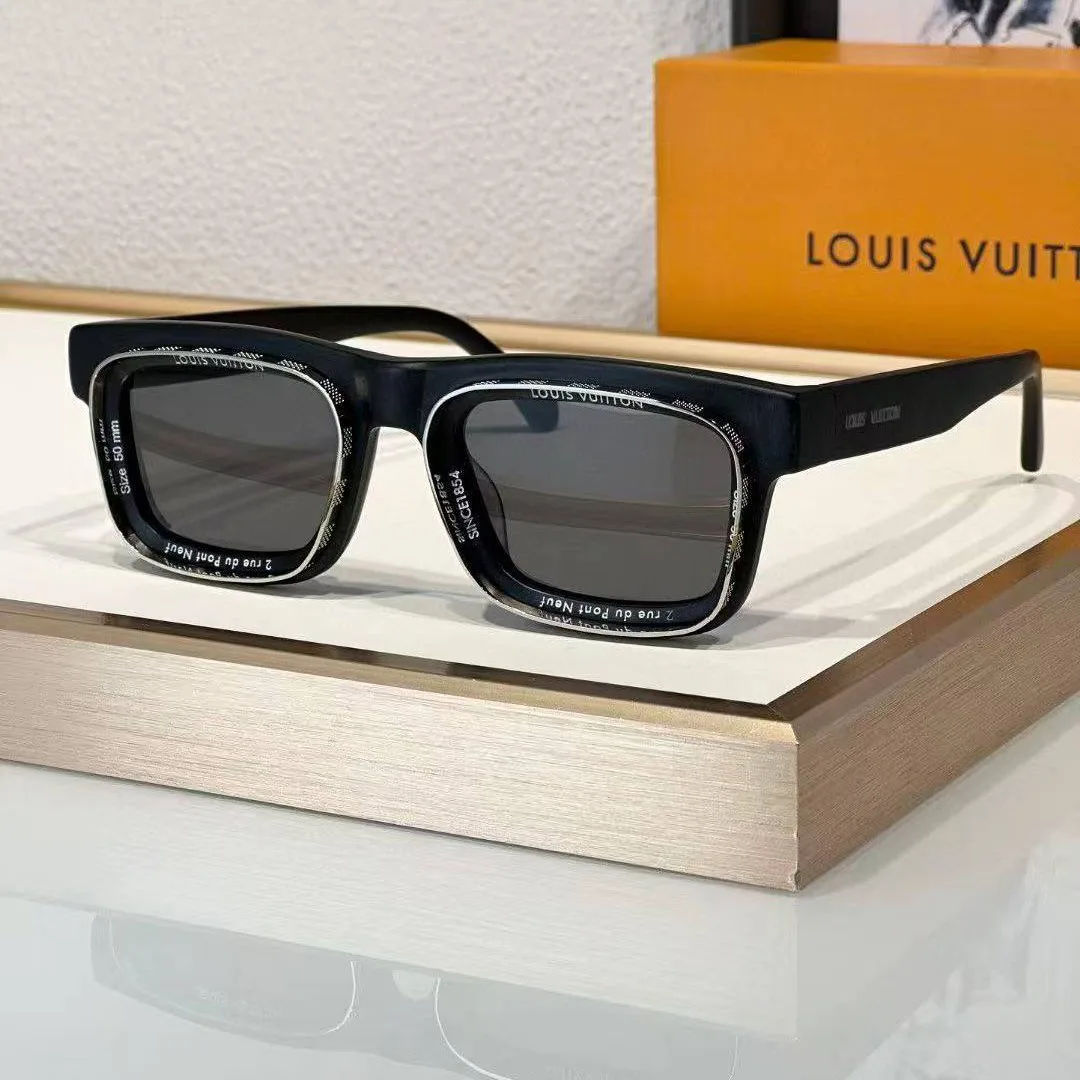 Z3144U L.V Super Vision Square Sunglasses Black