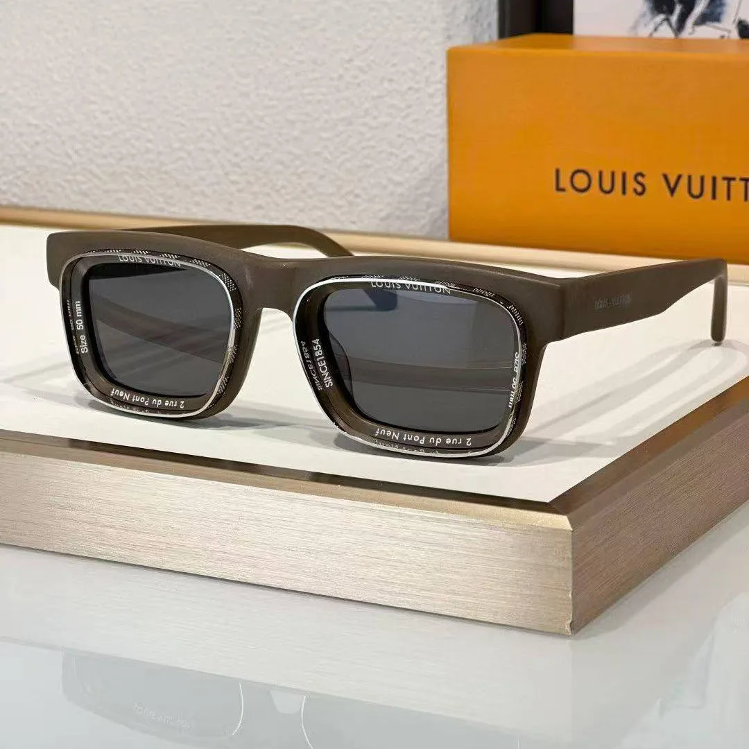 Z3145U L.V Super Vision Square Sunglasses Khaki