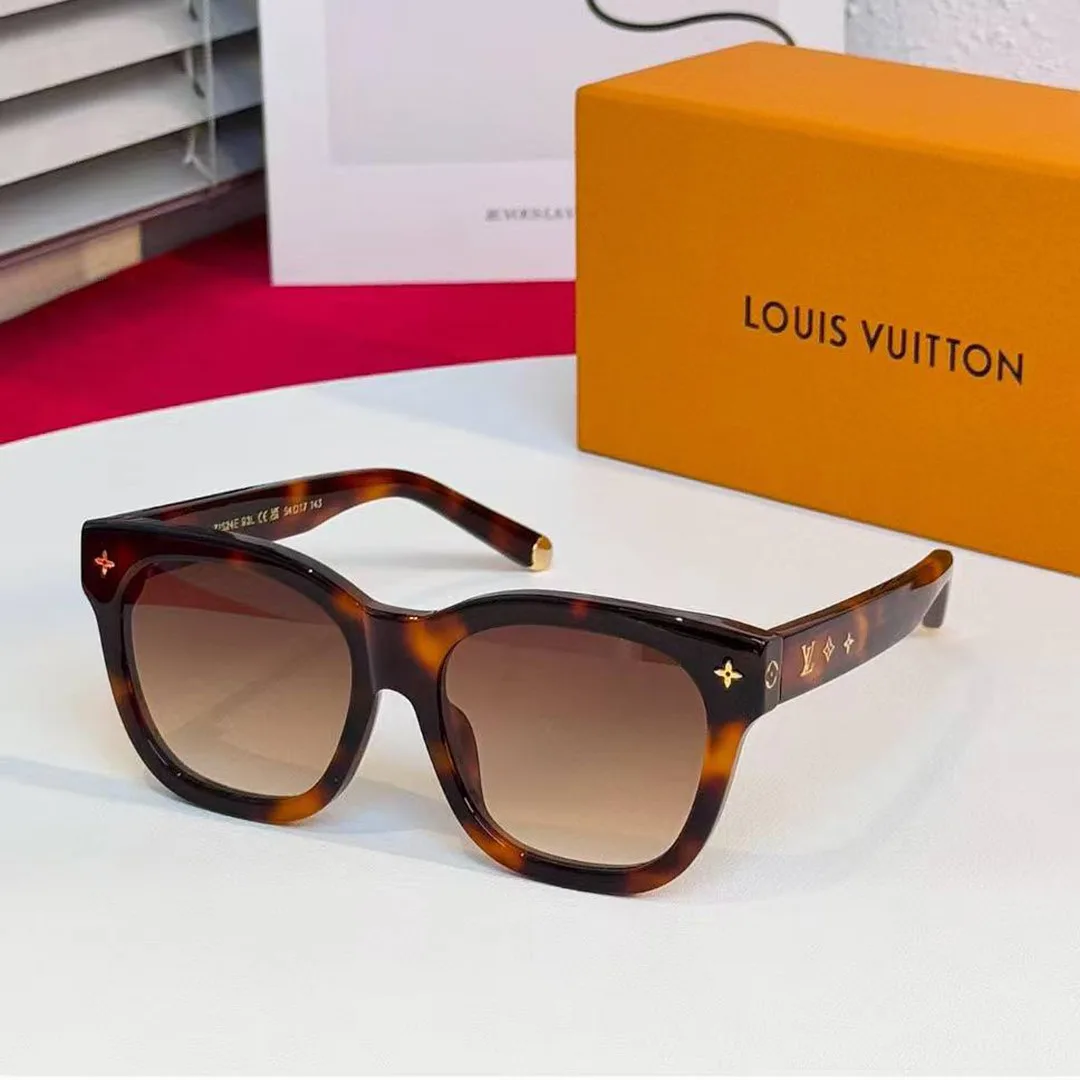 Z1524W My Monogram Square Sunglasses Dark Tortoise Brown Lenses