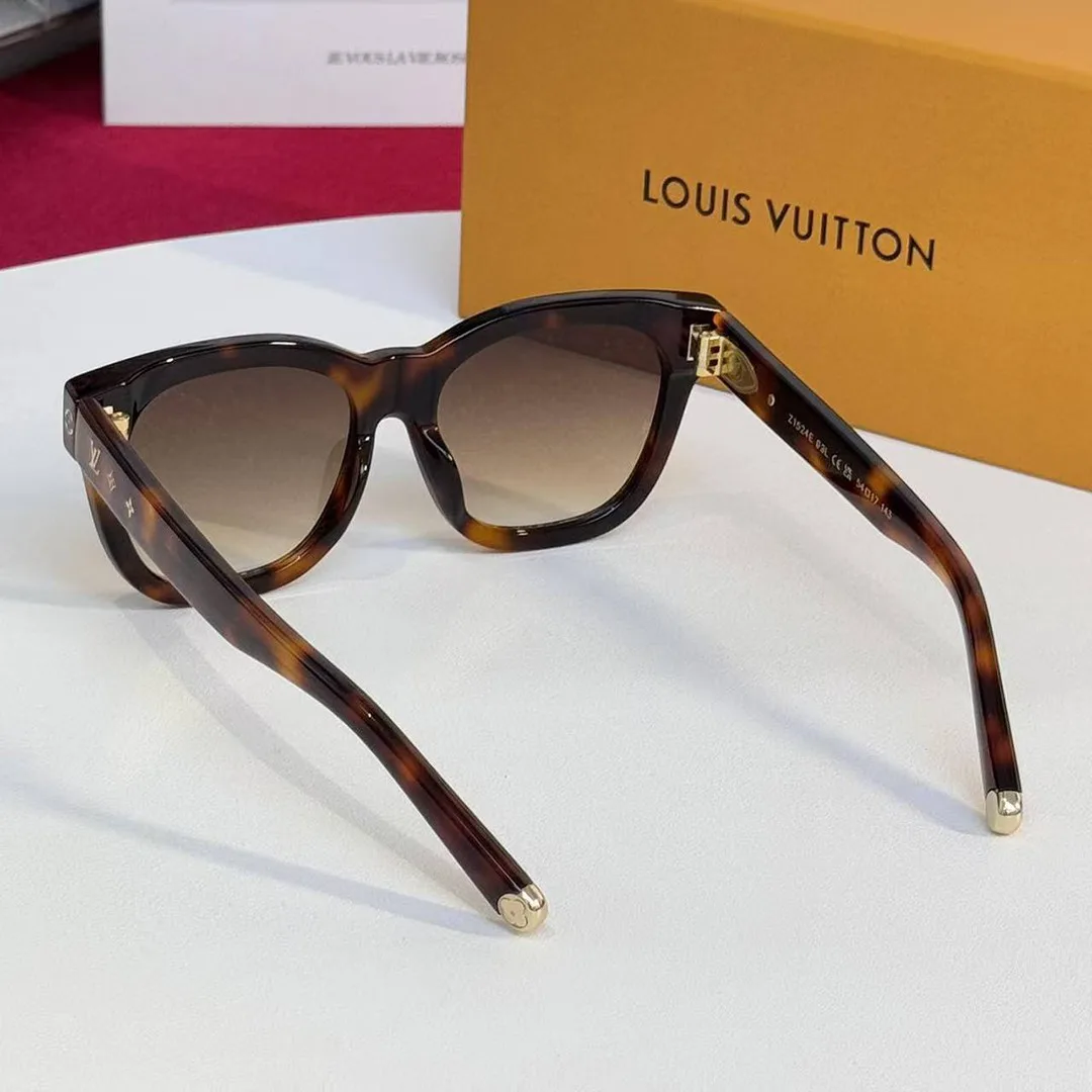 Z1524W My Monogram Square Sunglasses Dark Tortoise Brown Lenses