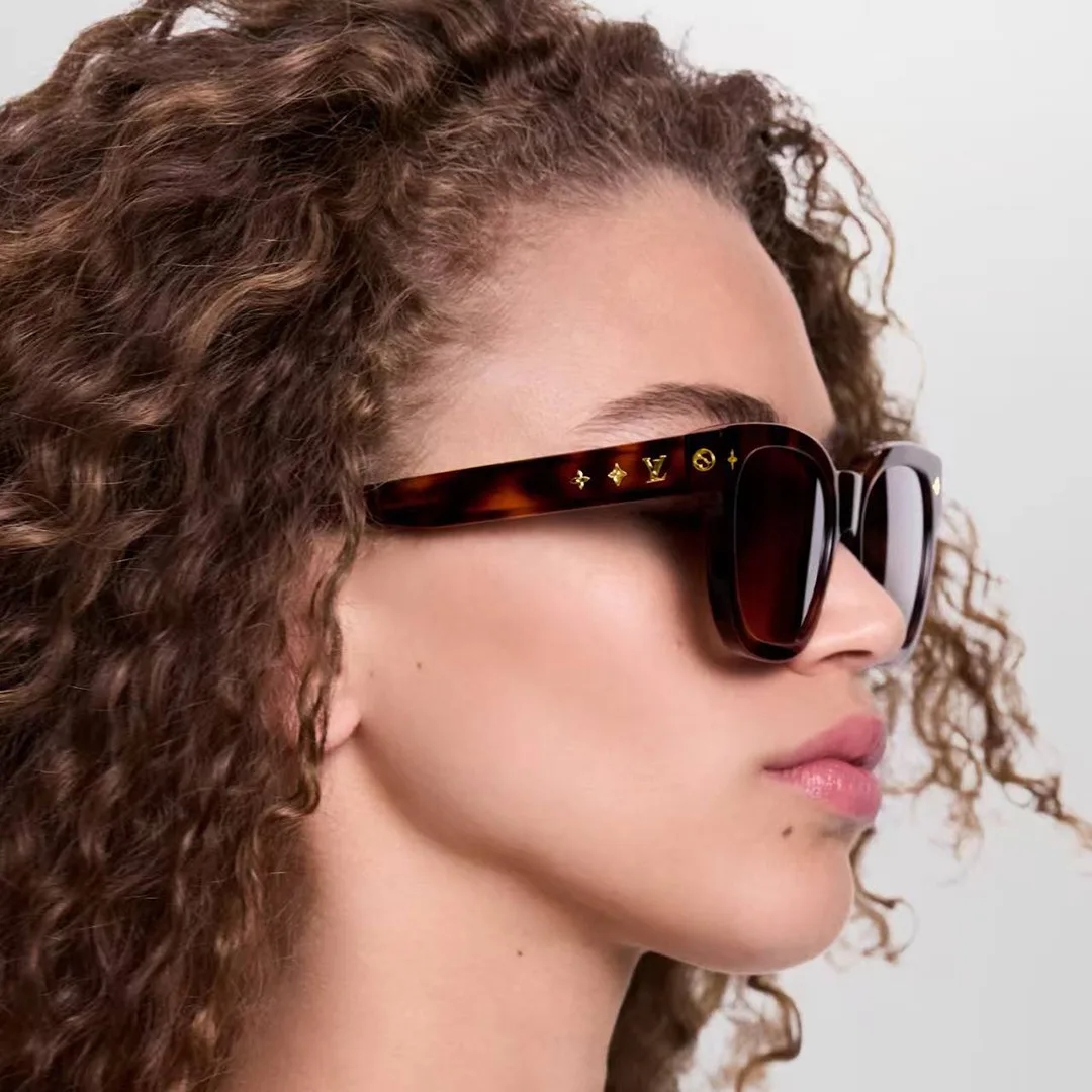 Z1524W My Monogram Square Sunglasses Dark Tortoise Brown Lenses