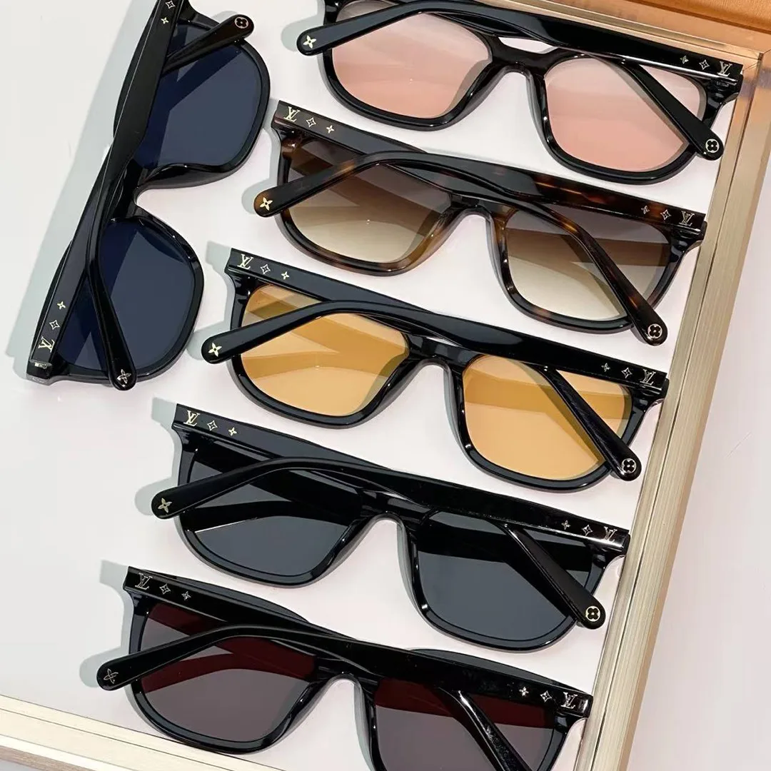Z2735U My Monogram Fame Rectangle Sunglasses Blush Effect Lenses