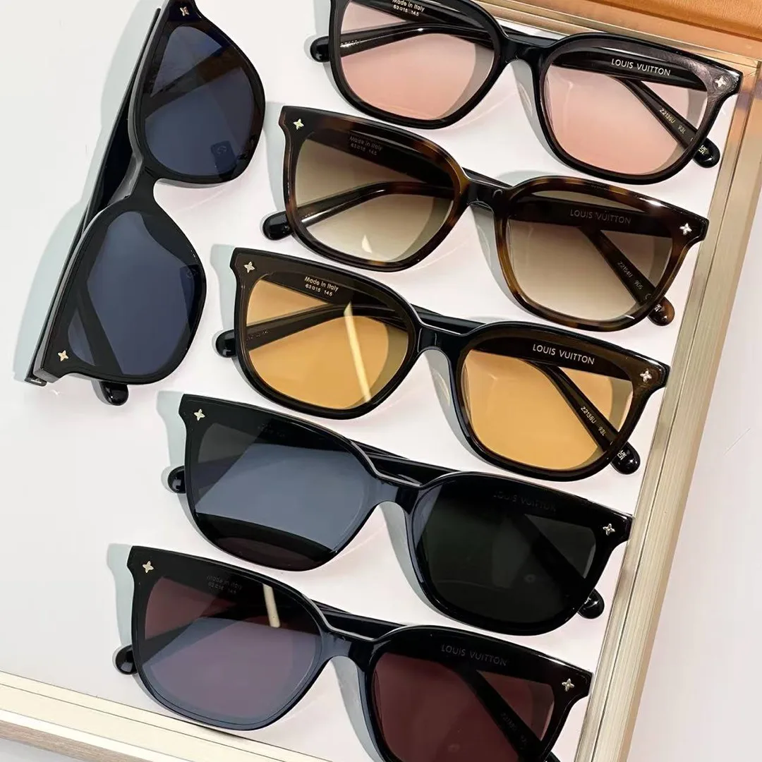 Z2735U My Monogram Fame Rectangle Sunglasses Blush Effect Lenses