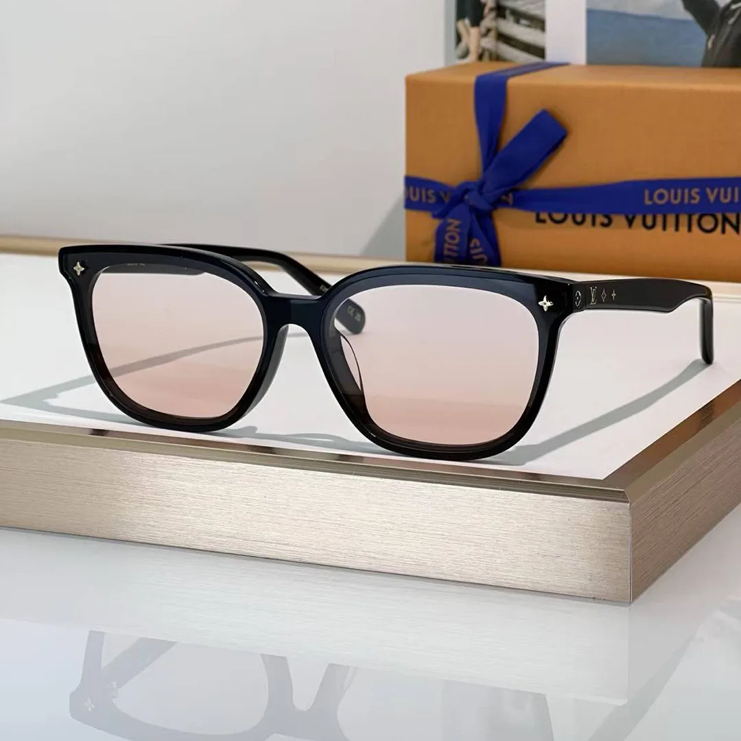 Z2735U My Monogram Fame Rectangle Sunglasses Blush Effect Lenses