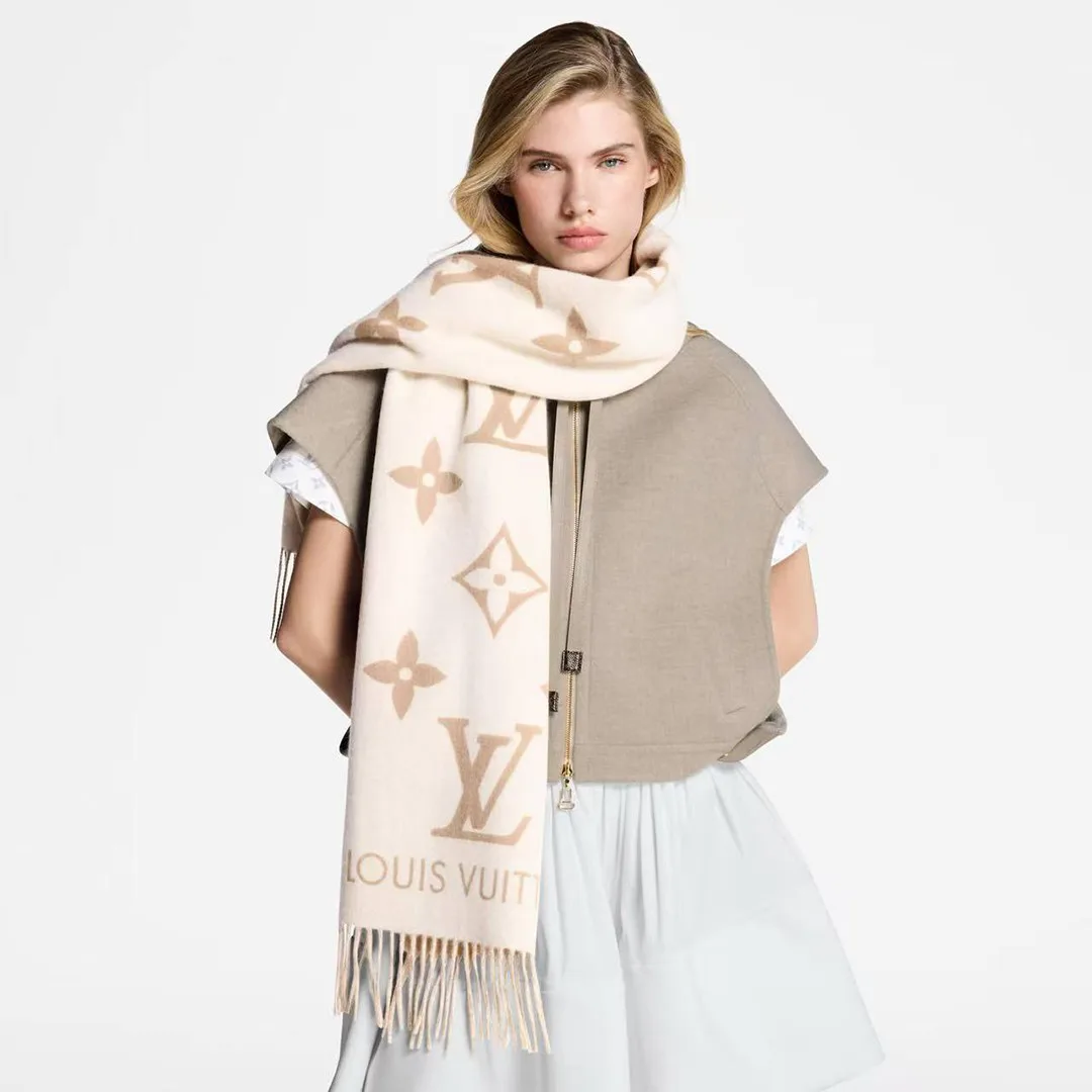 M78123 Reykjavik Scarf Light Beige Monogram Pattern