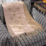 M78908 Reykjavik Scarf Pink Beige Monogram Pattern - M78123 1 M78908 Reykjavik Scarf Pink Beige Monogram Pattern