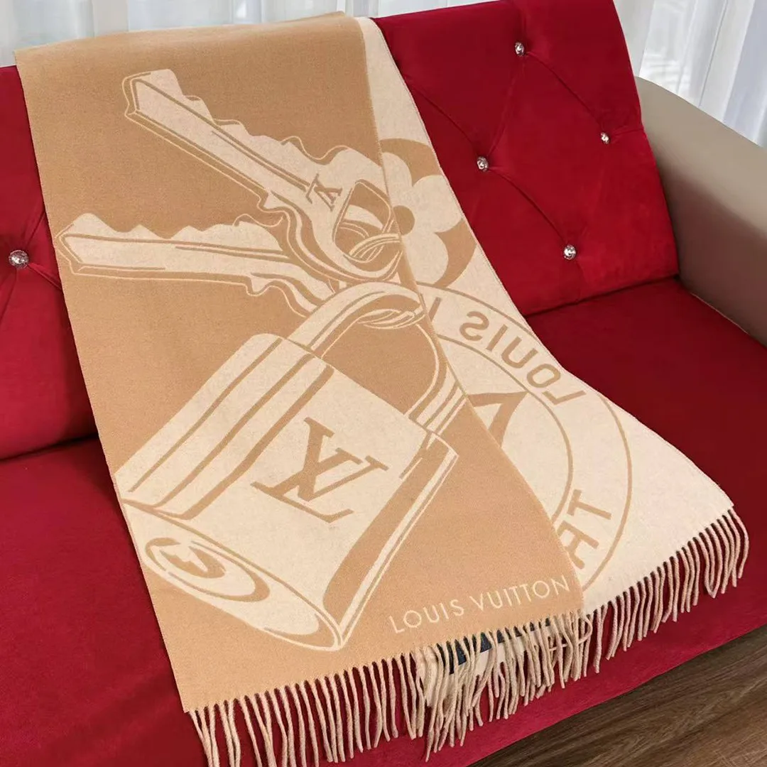 M90815 Lock And Keys Scarf Beige Monogram