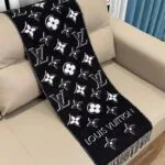 M78159 Essential Shine Scarf Black Monogram - M77641 1 M78159 Essential Shine Scarf Black Monogram