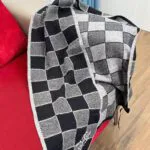 M92664 Damier Heritage Scarf Black Damier Pattern - M75900 2 M92664 Damier Heritage Scarf Black Damier Pattern