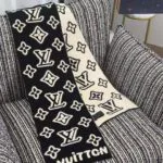 M96963 Monogram Hip Knitted Scarf Black Light Grey - M70924 1 M96963 Monogram Hip Knitted Scarf Black Light Grey