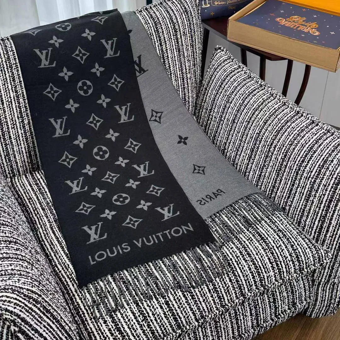 M79225 All About Monogram Scarf Black