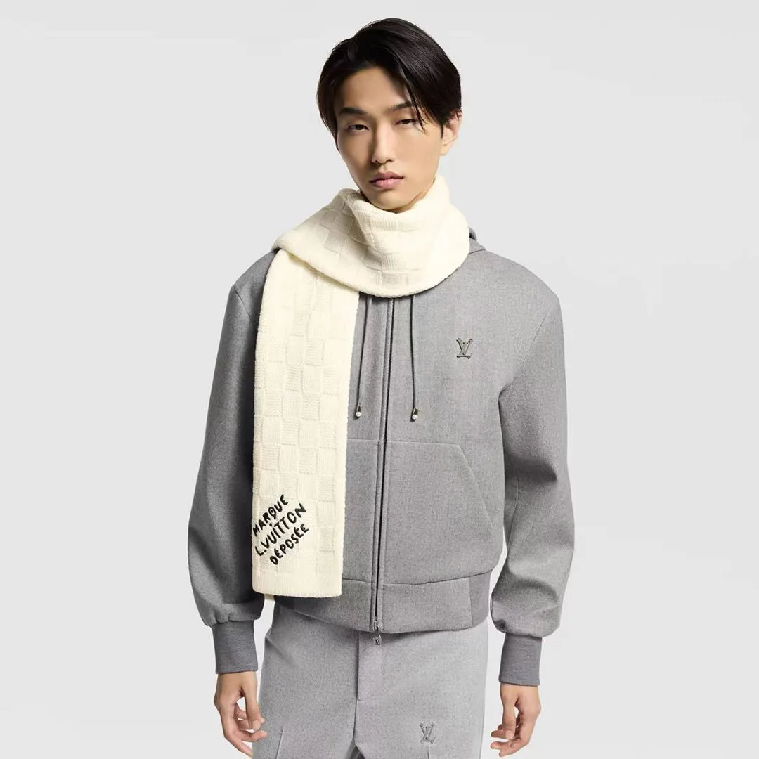 M92755 Damier Snug Scarf Off White Damier Pattern
