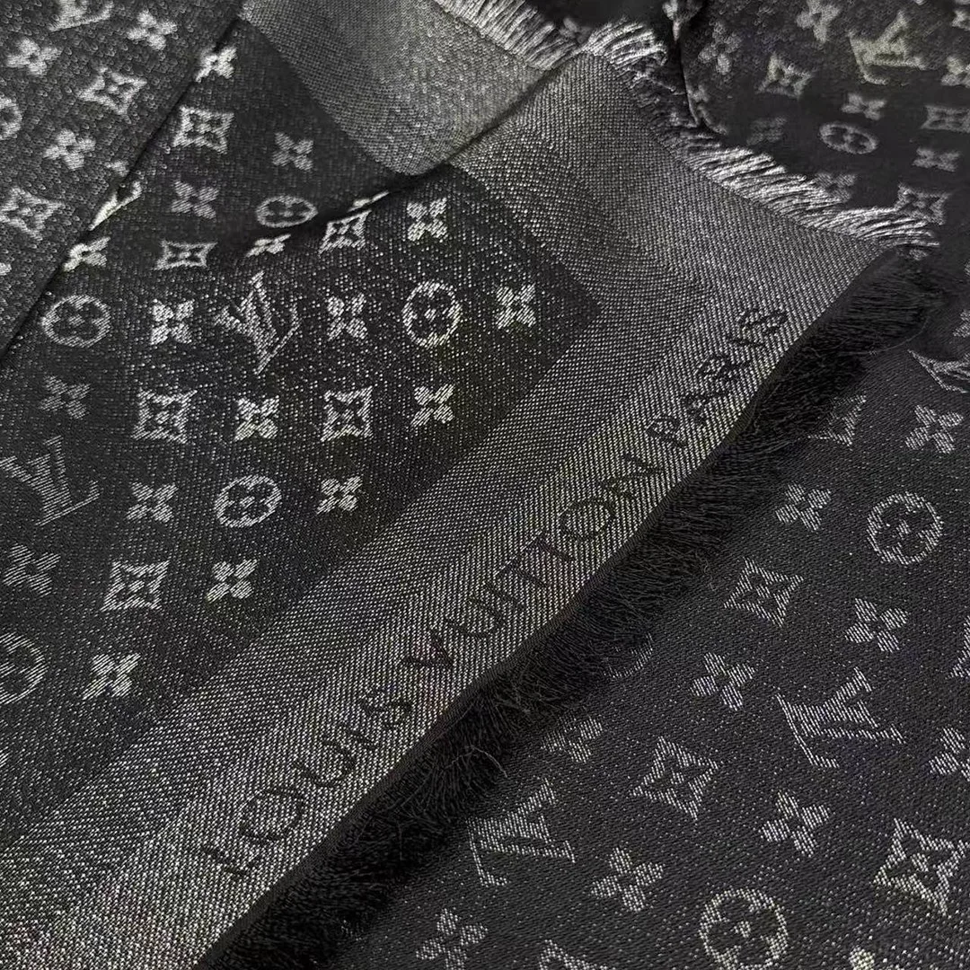 M96655 Moonlight Shawl Black Monogram Pattern