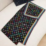M96078 L.V x TM Monogram Multicolor Shawl Black - M94974 1 M96078 L.V x TM Monogram Multicolor Shawl Black