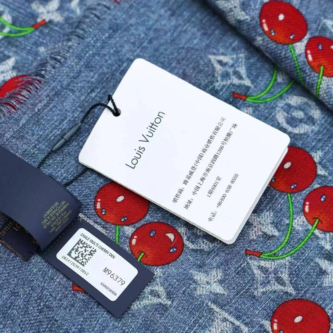 M96379 L.V x TM Denim Cerise Shawl Denim Blue