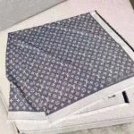 M71376 Monogram Denim Shawl Blue Monogram Pattern - M71382 2 M71376 Monogram Denim Shawl Blue Monogram Pattern