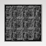 M96671 My L.V Luggage Square 90 Black Monogram Pattern - M73677 1 M96671 My L.V Luggage Square 90 Black Monogram Pattern