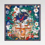 M97188 Vivienne Winter Celebration Square 90 Dark Blue Monogram Pattern - M97192 2 M97188 Vivienne Winter Celebration Square 90 Dark Blue Monogram Pattern