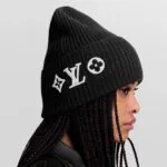 M77872 Headline Beanie Black Pure Wool Knit - M96960 2 M77872 Headline Beanie Black Pure Wool Knit