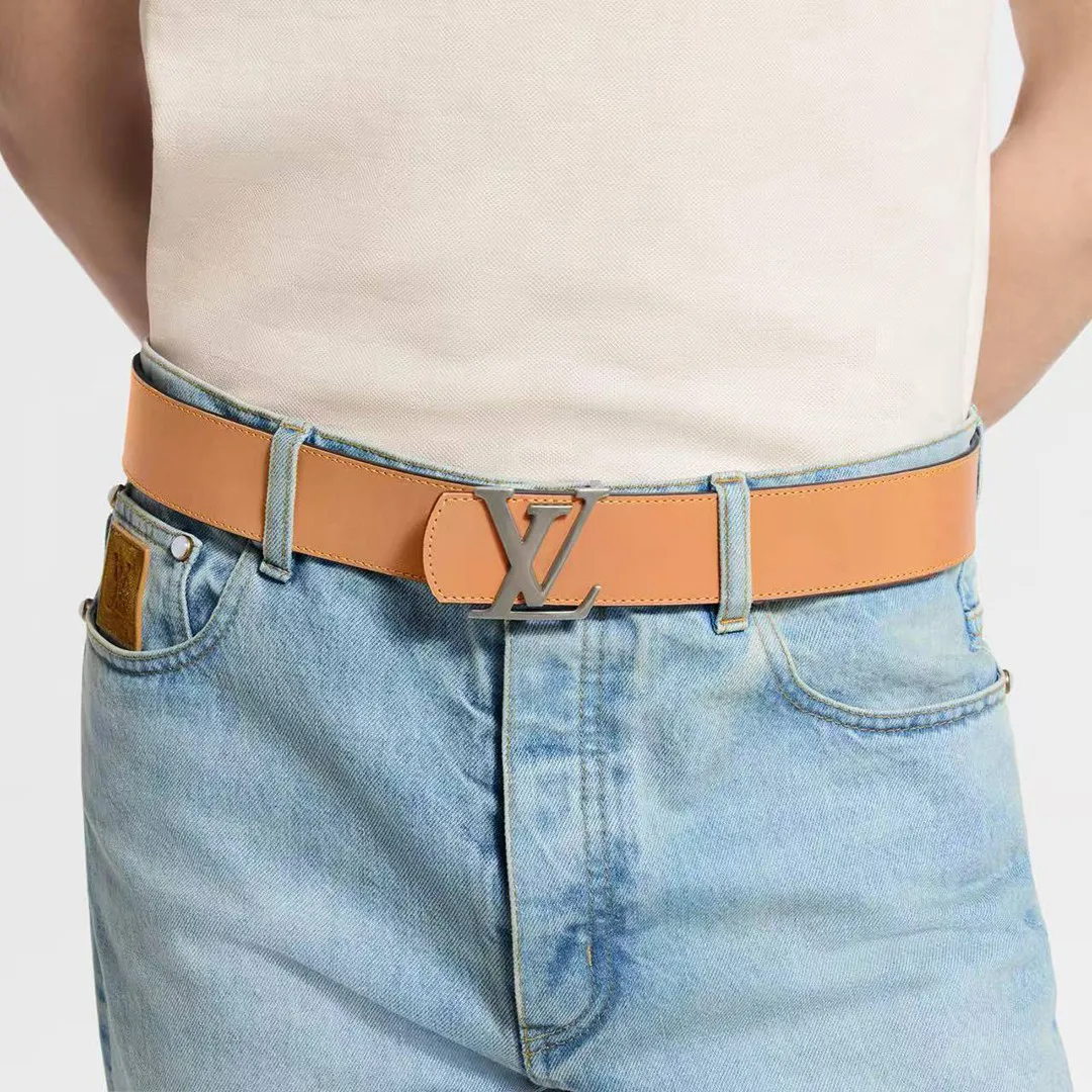 M4519U L.V Initiales Monogram Surplus 40mm Belt Khaki Camel