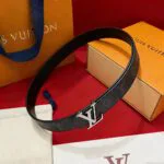 M4484U L.V Initiales 35mm Reversible Belt Monogram Eclipse - M8962U 2 M4484U L.V Initiales 35mm Reversible Belt Monogram Eclipse