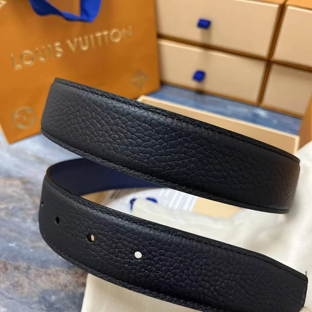 M8359S Heritage 35mm Reversible Belt Midnight Blue Black Leather