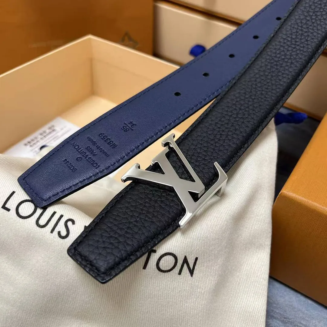 M8359S Heritage 35mm Reversible Belt Midnight Blue Black Leather