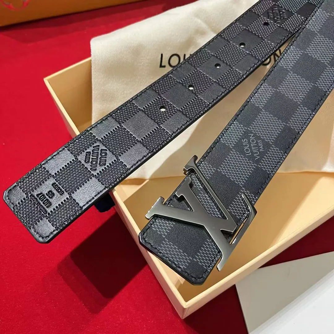 M0107U L.V Initiales 40mm Reversible Belt Damier Infini Leather