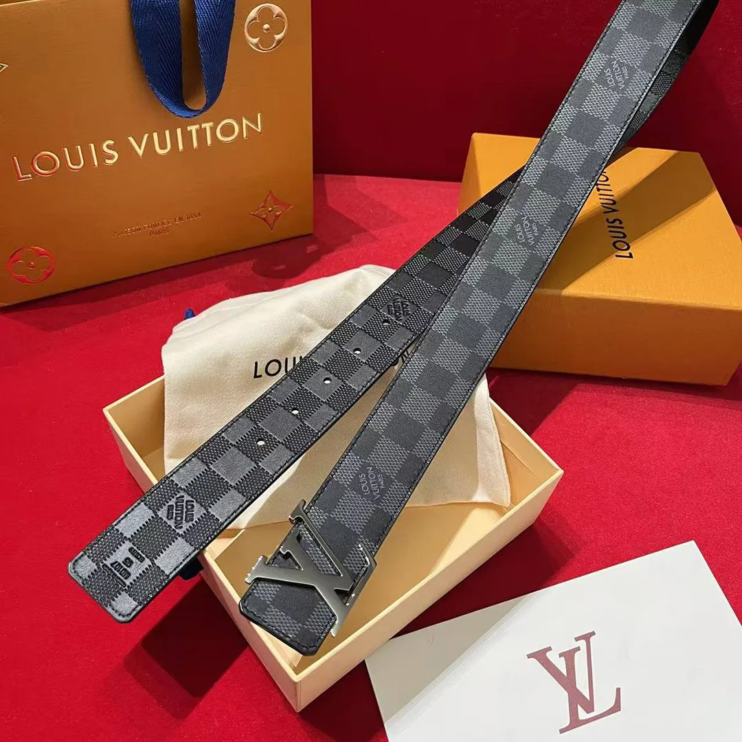 M0107U L.V Initiales 40mm Reversible Belt Damier Infini Leather