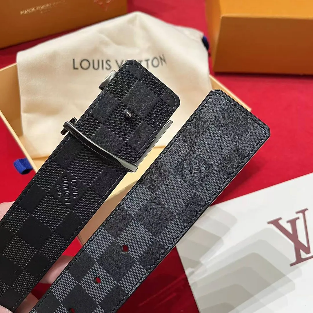 M0107U L.V Initiales 40mm Reversible Belt Damier Infini Leather