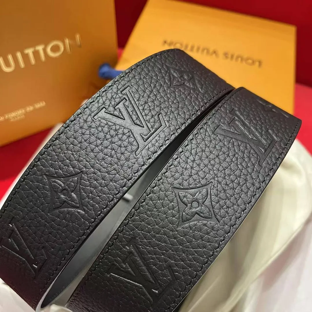 M4487U L.V Initiales 40mm Reversible Belt Embossed Monogram Pattern Leather