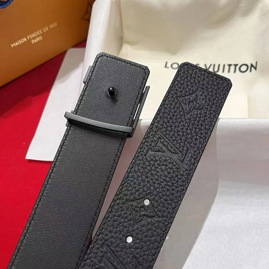 M4487U L.V Initiales 40mm Reversible Belt Embossed Monogram Pattern Leather