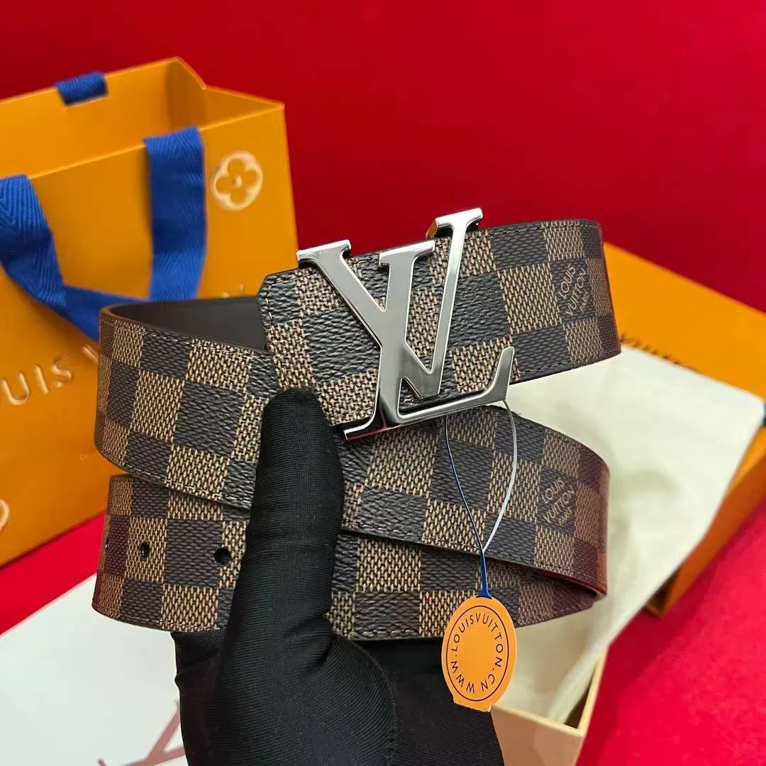 M0212U L.V Initiales 40mm Reversible Belt Damier Ebene Canvas Leather