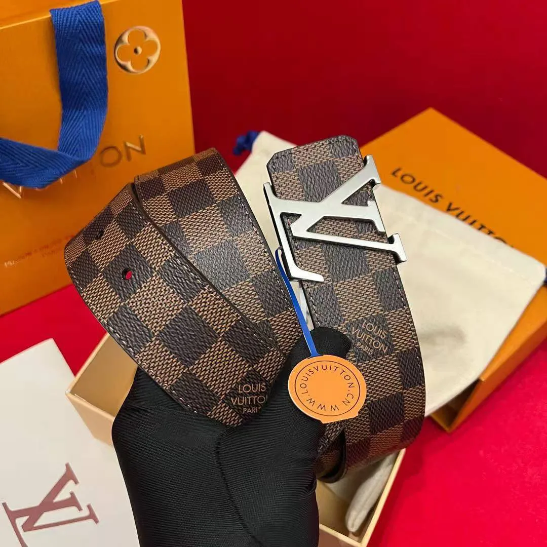 M0212U L.V Initiales 40mm Reversible Belt Damier Ebene Canvas Leather